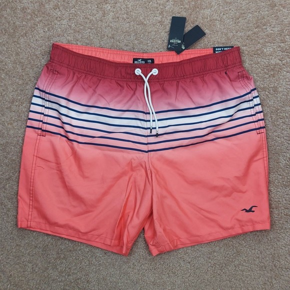 Hollister Swim Hollister Guard Fit Mens Xxl Swim Trunks Striped